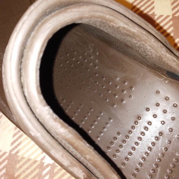 #54 Crocs NWT Brown 11/12-14XL M10-12 Wave Zone: "scratches" on 1 moveable part - Picture 6 of 11